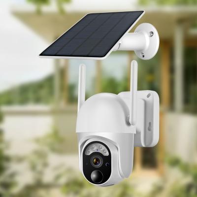 Cina macchina fotografica solare solare del riflettore della macchina fotografica 3MP WiFi Wireless Outdoor del CCTV della batteria 7800mAh in vendita
