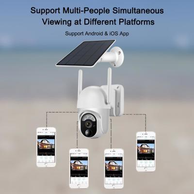 China Cámara al aire libre solar rotatoria 4G Simcard PTZ CCTV de la cámara 4MP de 360 ​​grados en venta