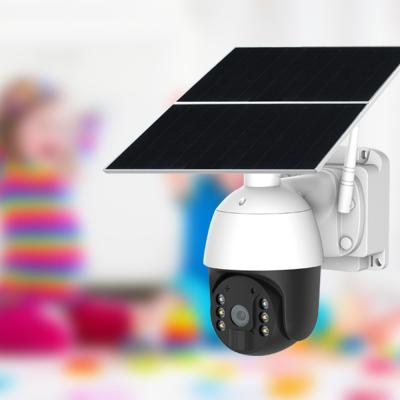 중국 2MP 20W 슬라이싱 태양 전지 패널 전원 카메라 IP65 비바람에 견디는 4G 야외 태양광 카메라 판매용