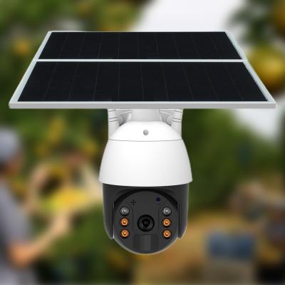 China 2MP 20W Solar PTZ Cámara de seguridad 4G IP65 1080P Color Cámara CCTV de visión nocturna en venta