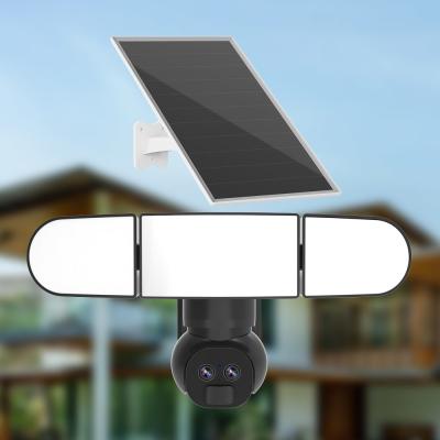 China 2 Way Talk Continuous Recording Security Camera Siren Alarm 4G Solar Powered Camera for sale