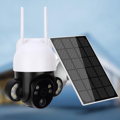 China 4G Intelligent Solar PTZ Camera Built In Siren 3MP PIR Wireless Solar Camera for sale
