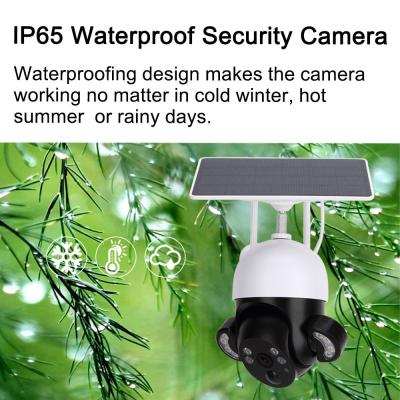 China IP65 câmera de holofote solar à prova d'água 3MP câmera de segurança solar Wi-Fi à venda