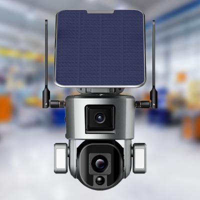 Chine Caméra de sécurité à enregistrement continu à double objectif Caméra solaire 10X Zoom 4K à vendre