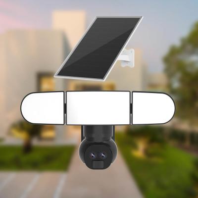 China WiFi Solar Floodlight Camera 4MP 2K Human Motion Tracking 12X Hybrid Zoom en venta