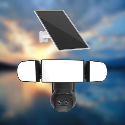 Китай 2K 4MP Беспроводная камера видеонаблюдения с двумя объективами На открытом воздухе 12-кратный зум 4G Солнечная камера продается