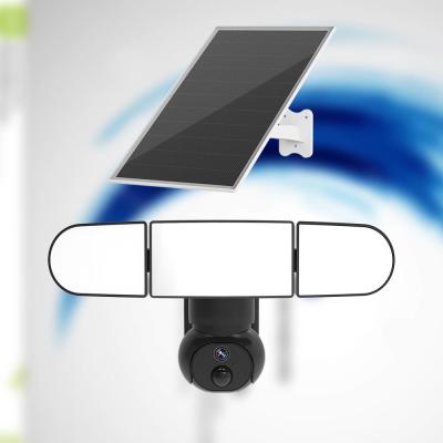 China 2K-Überwachungskamera mit kontinuierlicher Aufzeichnung 150-Watt-Flutlicht-Solar-Überwachungskamera zu verkaufen