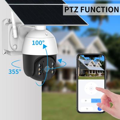 China Waterproof Solar Floodlight Security Camera With 120° Viewing Angle PIR Motion Detection for sale