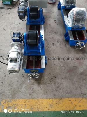China Steel Wheel Welding Rotator Self Adjustable Turning Rolls 1000mm 0.35kw for sale
