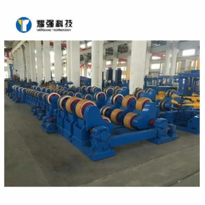 中国 自己のHGZ40 40t 8のゴム製車輪を溶接するための一直線に並ぶ管の回転子 販売のため
