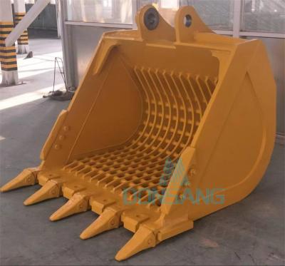 China 0.74m3 excavador amarillo Crusher Bucket 18-25 Ton Rock Crusher Bucket en venta