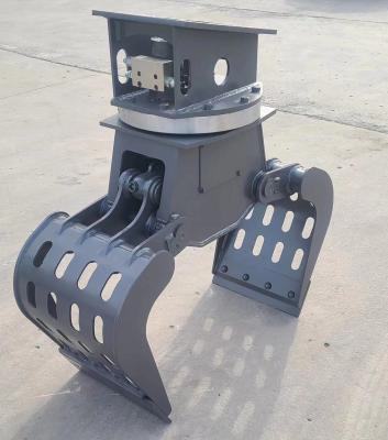 China Black Log Grapple For 20 - 30 Tons Excavator Attachment for sale