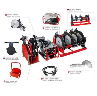 China 90mm-355mm PE HDPE Plastic Pipe Welding Machine Electro butt fusion Welding Equipment With Wheel for sale