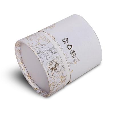 China Eco Friendly Gold Stamping Paperboard Cylinder Packaging Boxes With Lid for sale