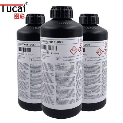 China AGFA Transparente Farbe auf Lösungsmittelbasis UV-Tintenreinigungslösung für Epson DX5 DX6 zu verkaufen
