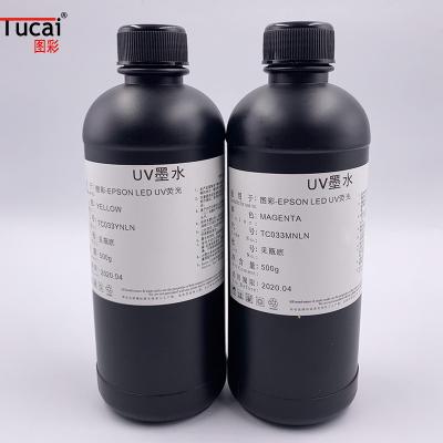 China Cartuchos de tinta Epson Impressora de piso plano Tinta UV LED fluorescente para Epson à venda
