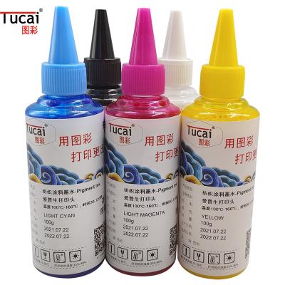 Chine Epson L800 L805 Tinta DTG 100 ml/bouteille Tinta pigmentée textile pour L1800 R1900 F2000 à vendre