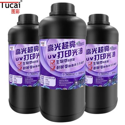 China Hard Soft Epson UV Varnish Liquid Para Impressora UV Ricoh Konica Alta Transparência à venda
