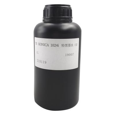 China Resistant to wear and corrosion Taiwan DongZhou Special Black UV Ink for RicohG5/G6/Seiko/Kyocera/Konica for barcode QR for sale