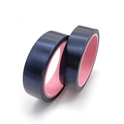 China Polyimide Film Backed Thin Black Masking Tape Silicone Adhesive Heat Resistance for sale