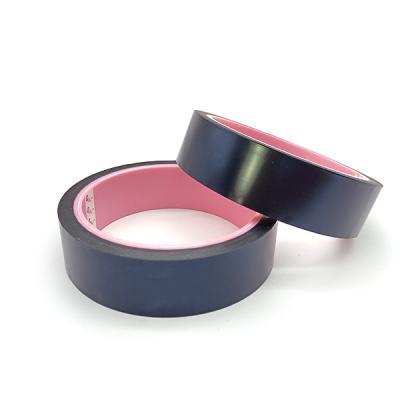 China Polyimide Film Backed Thin Black Masking Tape Silicone Adhesive Heat Resistance for sale
