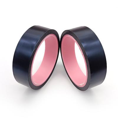 China Polyimide Film Backed Thin Black Masking Tape Silicone Adhesive Heat Resistance for sale