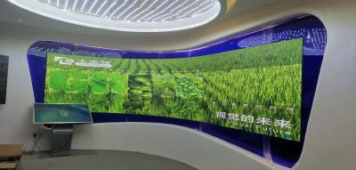 China Soft Rubber Indoor LED Display Screen P3 P4 P5 P6 For Curved Shape Wall for sale