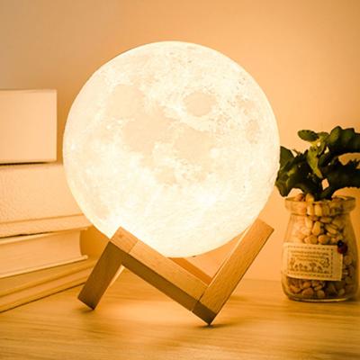 China 3D Lunar Moon LED Atmosphere Lamp 6000K DC 3.7V 10cm 12cm 15cm 18cm 20cm for sale
