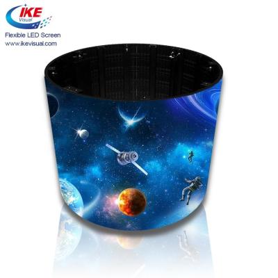 China P3 P4 P6 P9 Indoor Rental Flexible LED Display Screen Curved Soft RGB LED Screen for sale