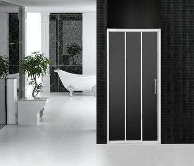 China Grey Wheel Bathroom Shower Doors 3 Panel Sliding Tri Panel Shower Door Screen for sale