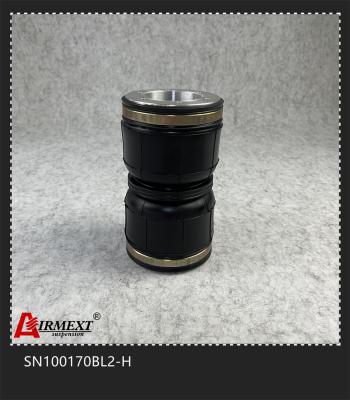 China Suspensión enrollada doble de goma delgada del bramido del aire del amortiguador de choque de SN100170BL2-H en venta