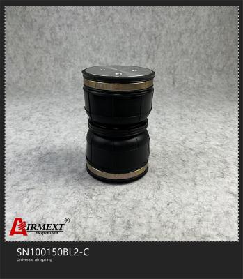 Chine Le double de suspension d'Airmext a adapté le ressort pneumatique de soufflets SN100150BL2-C à vendre
