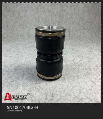 China PCBR Rubber Double Convoluted Air Suspension Spring 145 PSI SN100170BL2-H for sale