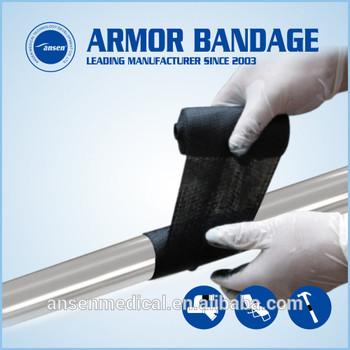 China Industry / Household Use Whole Sale Weave Wrap Fiberglass Tape Pipe Water Activated Repair Kit for sale