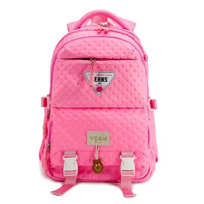 China ODM Pink Unisex School Bag Rucksack With Two Main Compartment for sale