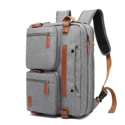 China Grey 3 In 1 Travel Briefcase Backpack with 210D polyester Lining for sale