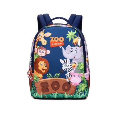 China Customized Blue Mini Kids School Backpack Bag With Arlikar Printing for sale