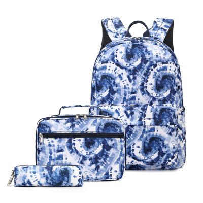 Китай 3 в 1 Синий рюкзак, школьный рюкзак для подростков с цифровой печатью продается