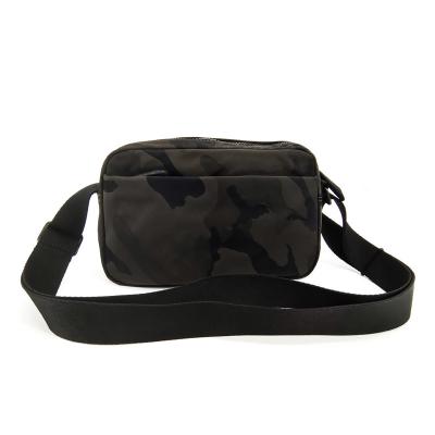 China Schwarzer Schulterbeutel, Kreuzkörper-Sling-Tasche mit verstellbarem Gurt zu verkaufen