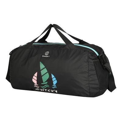China Customized Nylon Duffel Bag Waterproof Black Color With Polyester Lining for sale