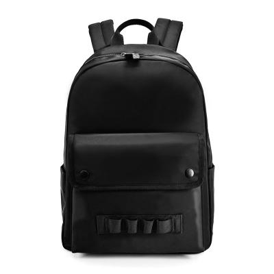 China Waterproof Black School Bags Backpack Medium Size With 2 Inner Pockets for sale
