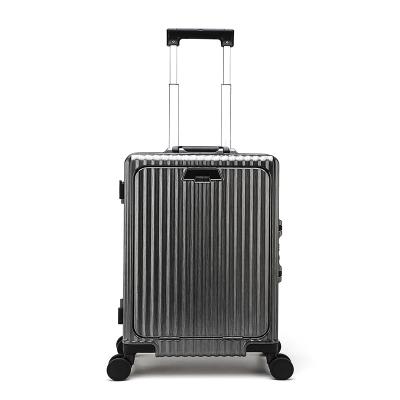 China Carrinho de bagagem de aeroporto de 20 polegadas dianteira aberta multi função grande capacidade PC bagagem TSA bloqueio à venda