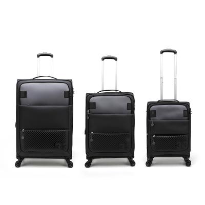 China Oxford Material Expandable Airport Baggage Trolley Zipper Luggage Sets en venta