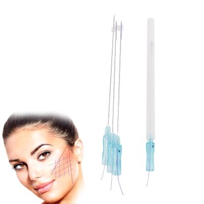 China Injectable PDO Barbed Threads Blunt Needle Facial Cog 4D L Needle for sale