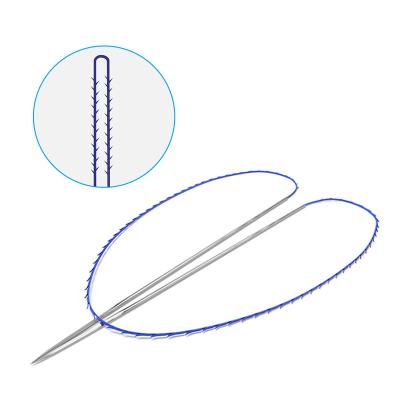 China Diente doble Multifiller Ring Thread Sharp Training 20g del hilo de la elevación de cara de la aguja PDO en venta