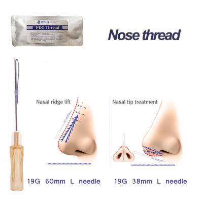 China Lift Nose PDO Thread 19g 60mm Injection And Puncture For Korea High Nose for sale