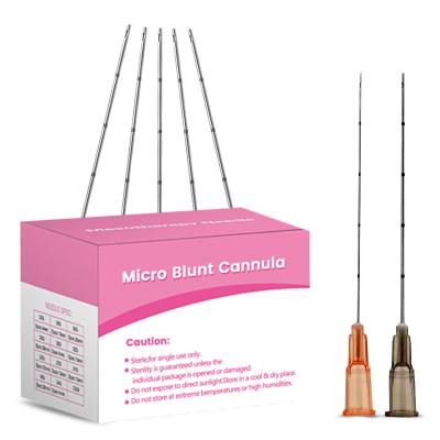 China Micro Blunt Cannula Needle Hyaluronan Acid Dermal Injector Blunt Cartridge 30g 25mm for sale