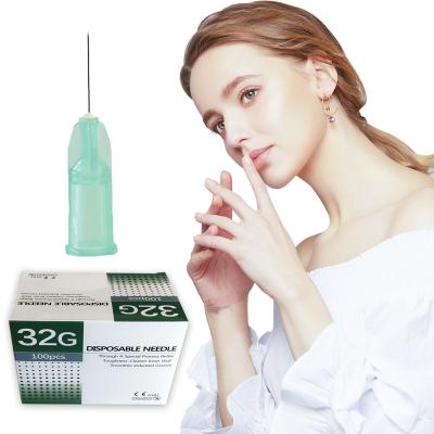 China No Dermal Hypodermic Injection Needle Micro Cannula Meso Needles 34g 4mmn for sale