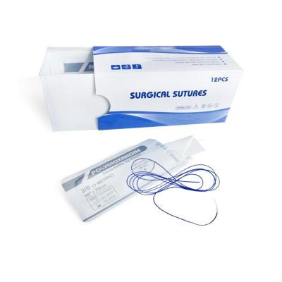 中国 face suture pdo thread surgical needled suture thread with suture needle 45mm 販売のため
