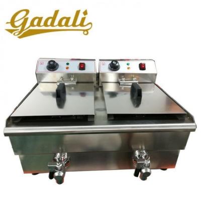China Double Tank Stainless Steel Heavy Duty Industrial Electric Deep Fryer for sale